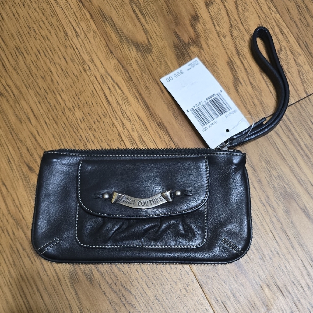 Juicy Couture Black Leather Pouch